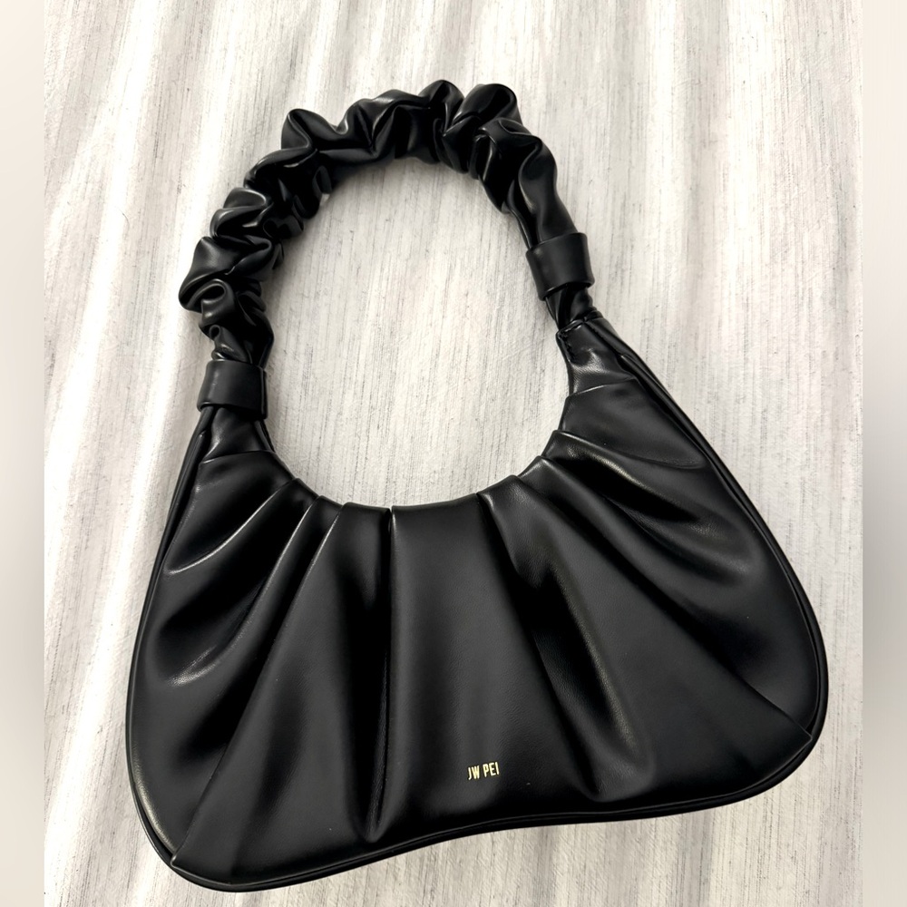 JW PEI Black Gabbi Ruched Hobo Bag - Black